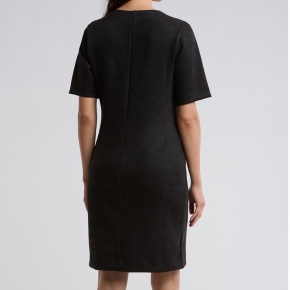 NWT SPANX faux suede v neck dress size small inn black - Picture 4 of 7